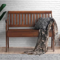 Plow & Hearth Indoor Benches|Chests & Storage Cabinets>Handcrafted Slat-Back Storage Bench
