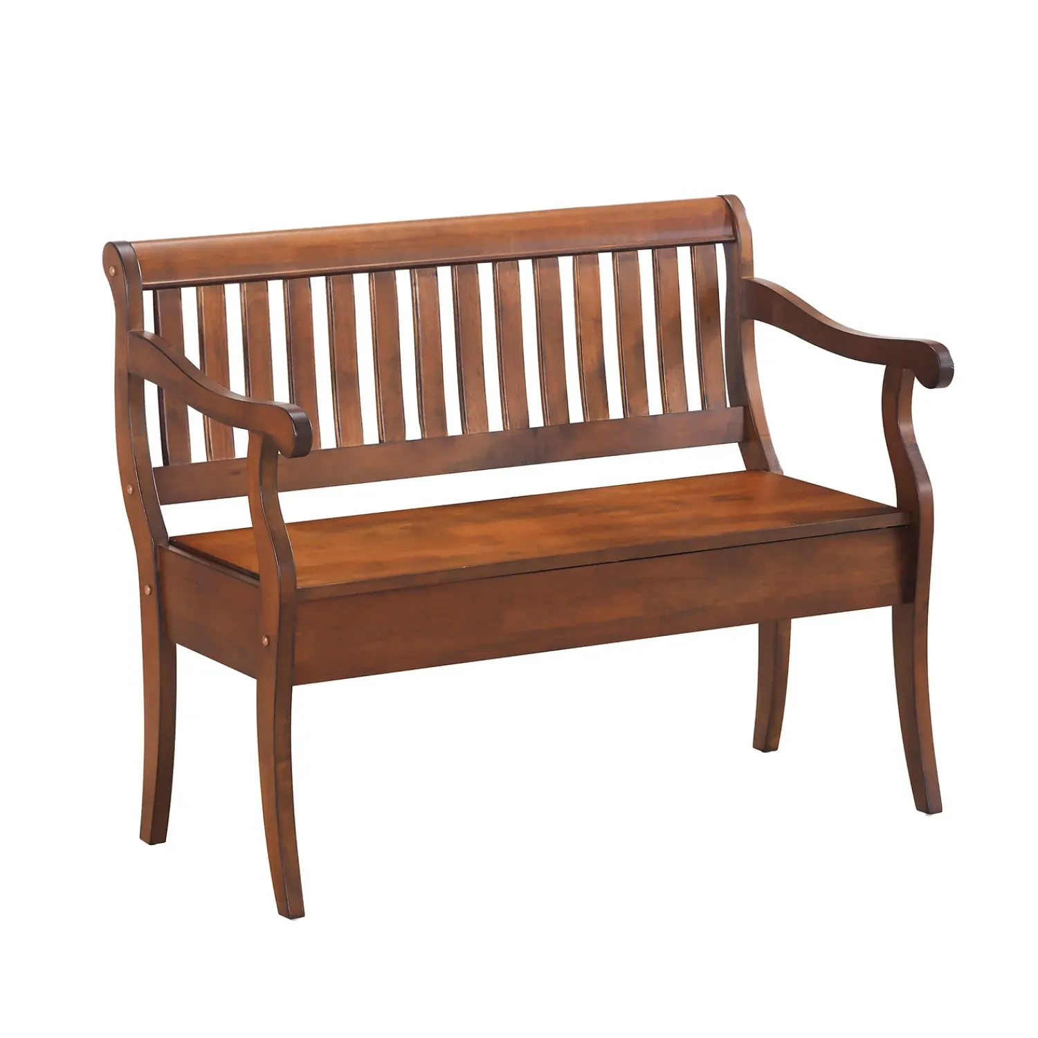 Plow & Hearth Indoor Benches|Chests & Storage Cabinets>Handcrafted Slat-Back Storage Bench
