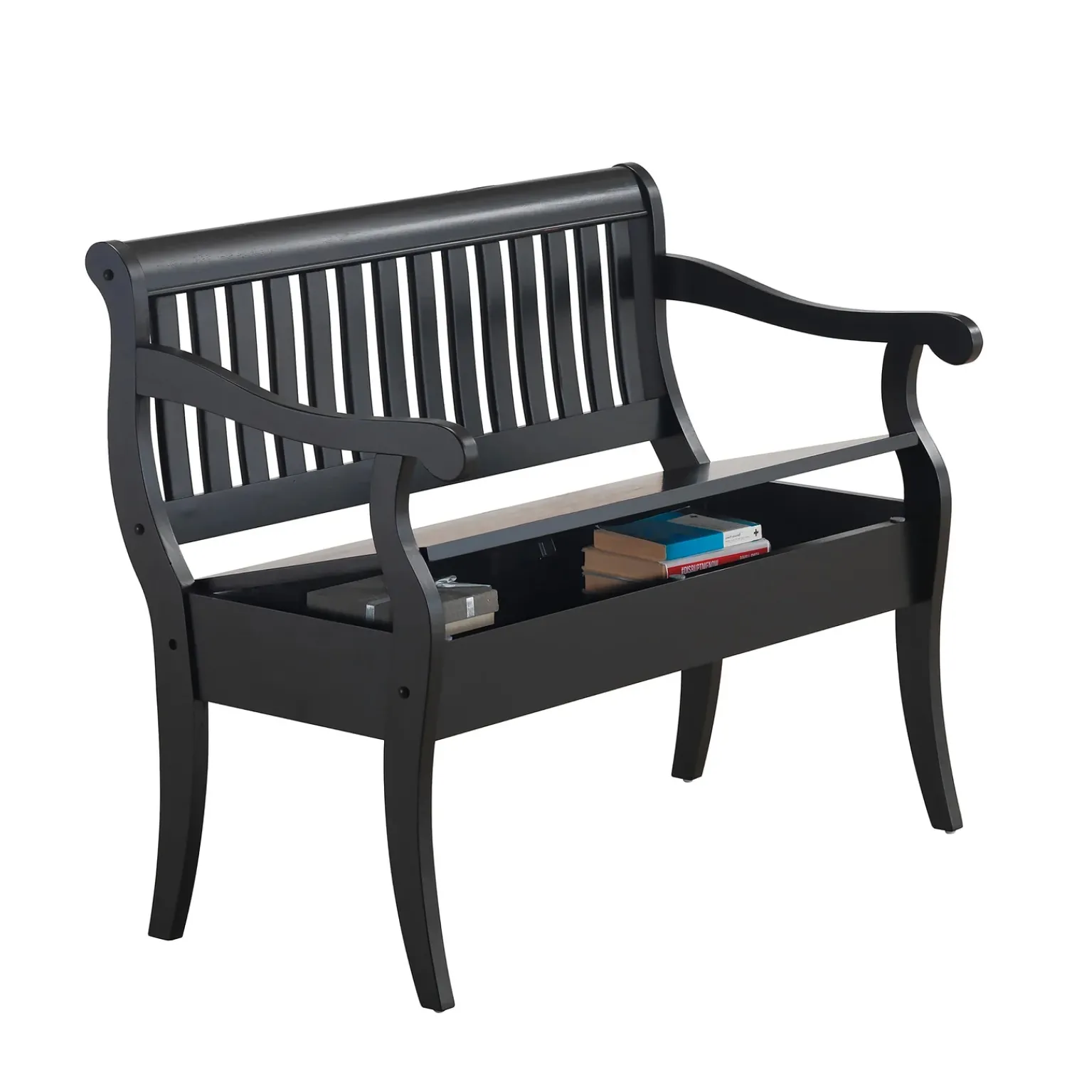 Plow & Hearth Indoor Benches|Chests & Storage Cabinets>Handcrafted Slat-Back Storage Bench