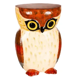 Plow & Hearth Accent Tables|Outdoor Side Tables>Handmade Owl Metal Side Table