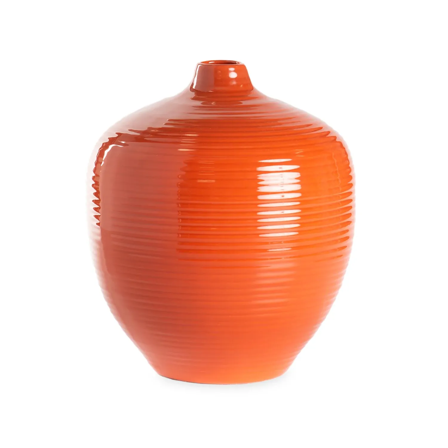 Plow & Hearth Planters & Vases>Handmade Small Round Clay Alexandria Vase