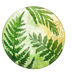 Plow & Hearth Birdbaths>Hand-Painted and Embossed Botanical Glass Birdbath Basin
