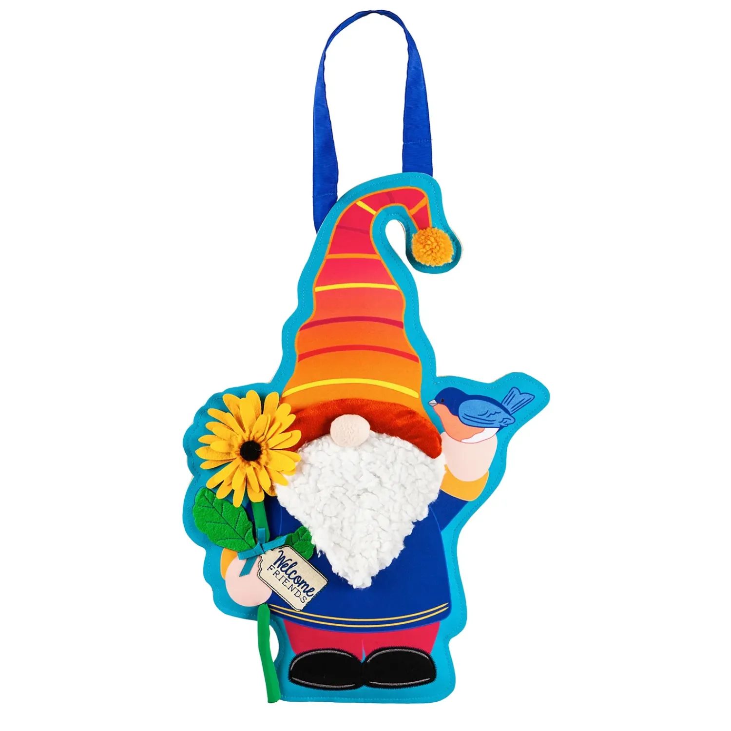 Plow & Hearth Fabric Door Hangers>Hanging Burlap Garden Gnome Door Décor