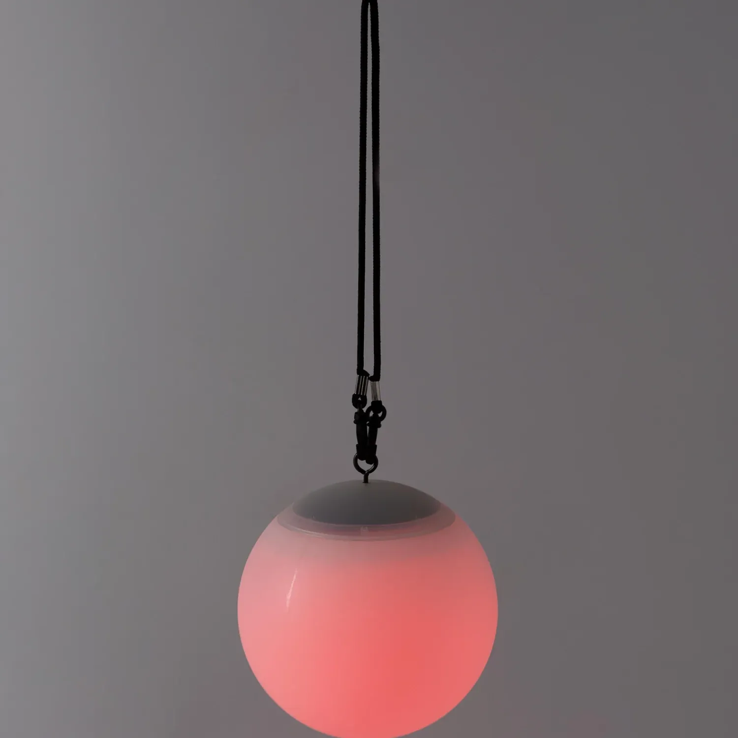 Plow & Hearth Lighted Garden Decorations|Lighted Accents>Hanging Solar Color Changing Sphere Light Black