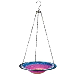 Plow & Hearth Birdbaths>Hanging Sunrise Glass Bird Bath