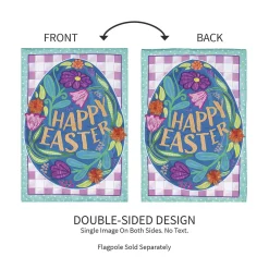 Plow & Hearth Garden Flags>Happy Easter Applique Garden Flag