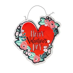 Plow & Hearth Fabric Door Hangers>Happy Valentine's Day Estate Door Décor