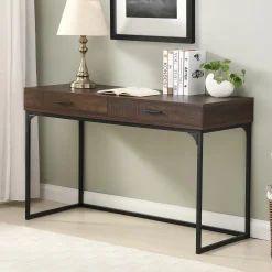 Plow & Hearth Desks & Console Tables>Harrison 2-Drawer Desk Elm