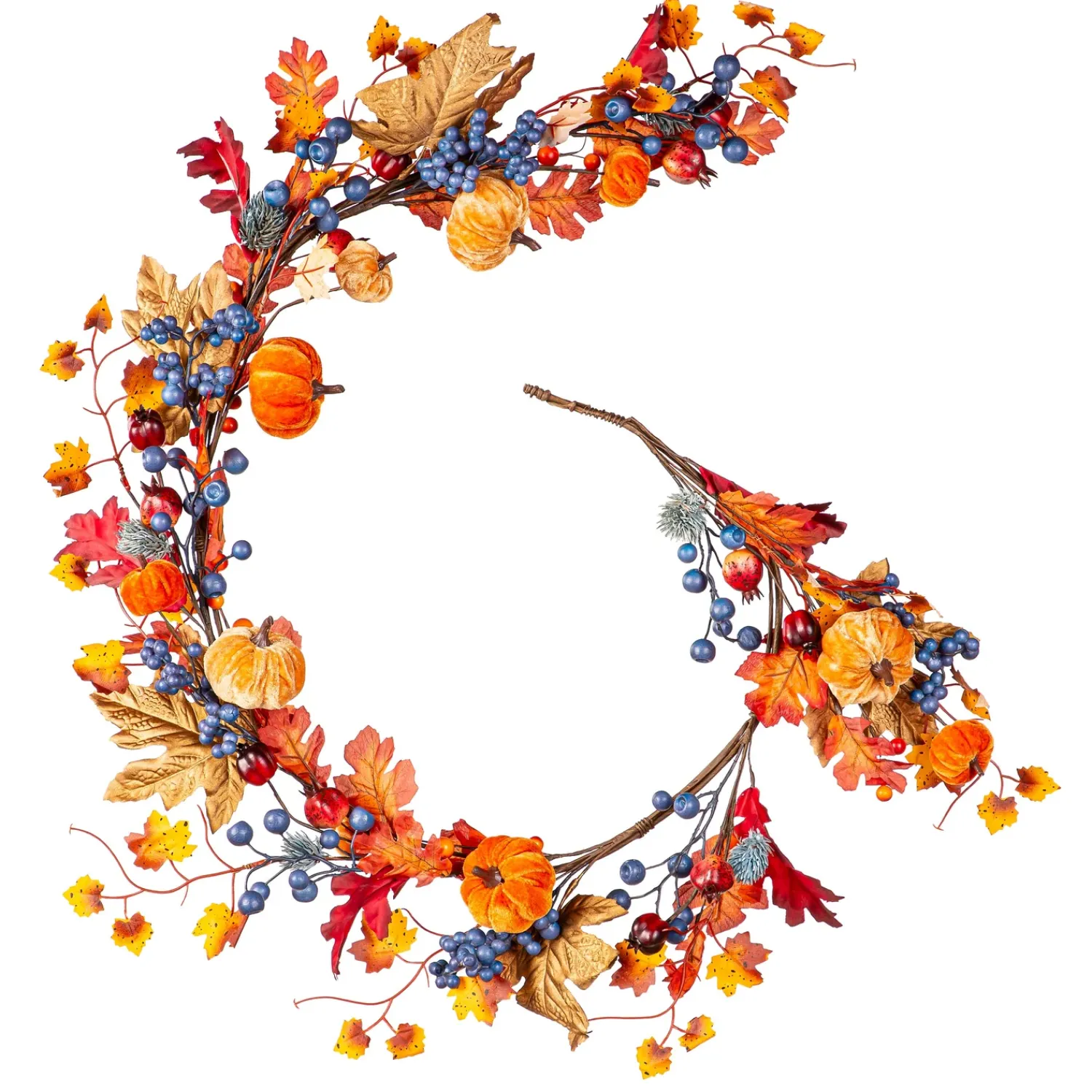 Plow & Hearth Lighted Trees & Garlands>Harvest Pumpkin Garland