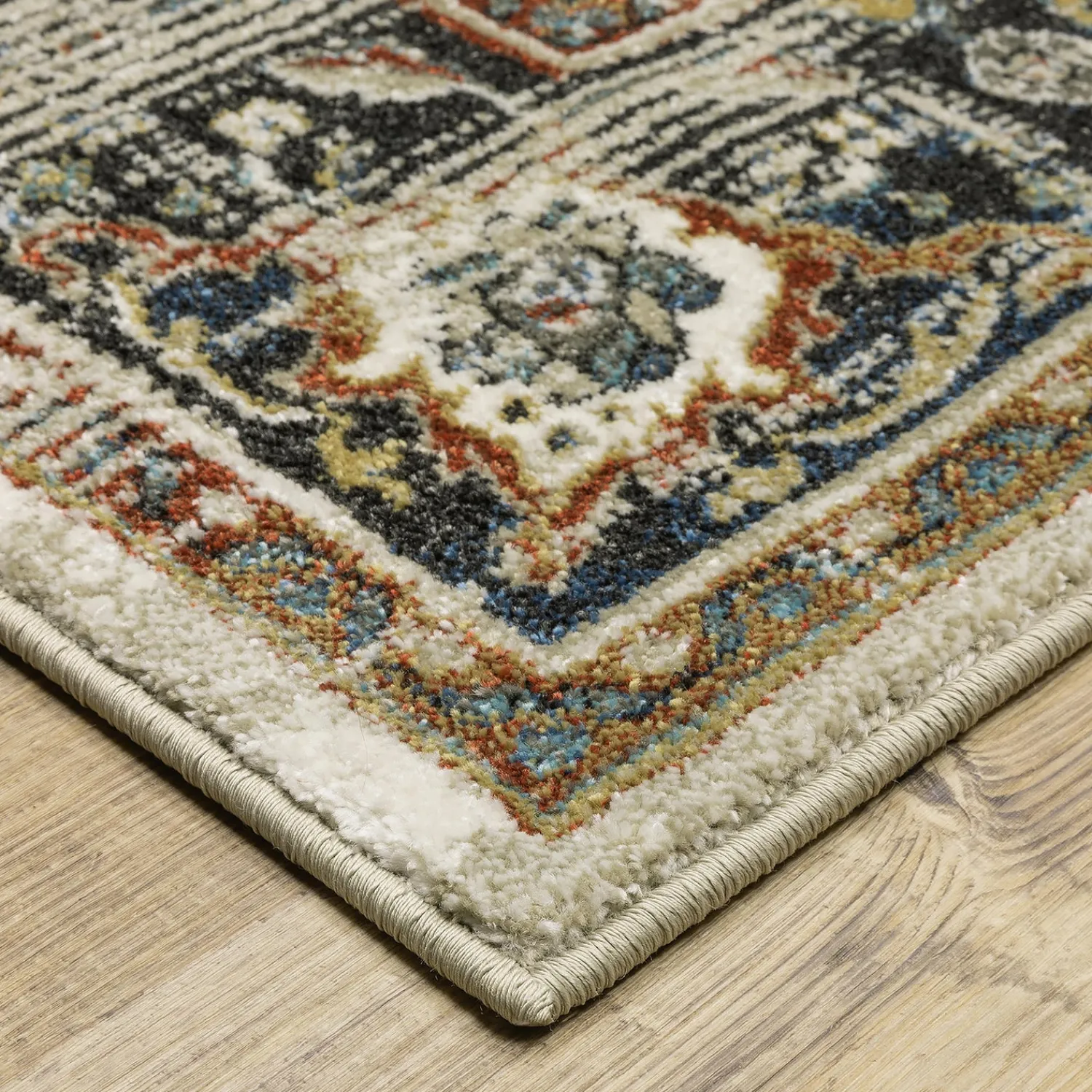 Plow & Hearth Area Rugs>Heartland Medallion Rug, 5'3" x 7'3" Beige