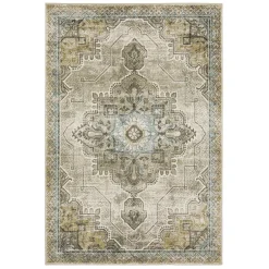 Plow & Hearth Area Rugs>Heartland Traditional Rug, 6'7" x 9'2" Gray