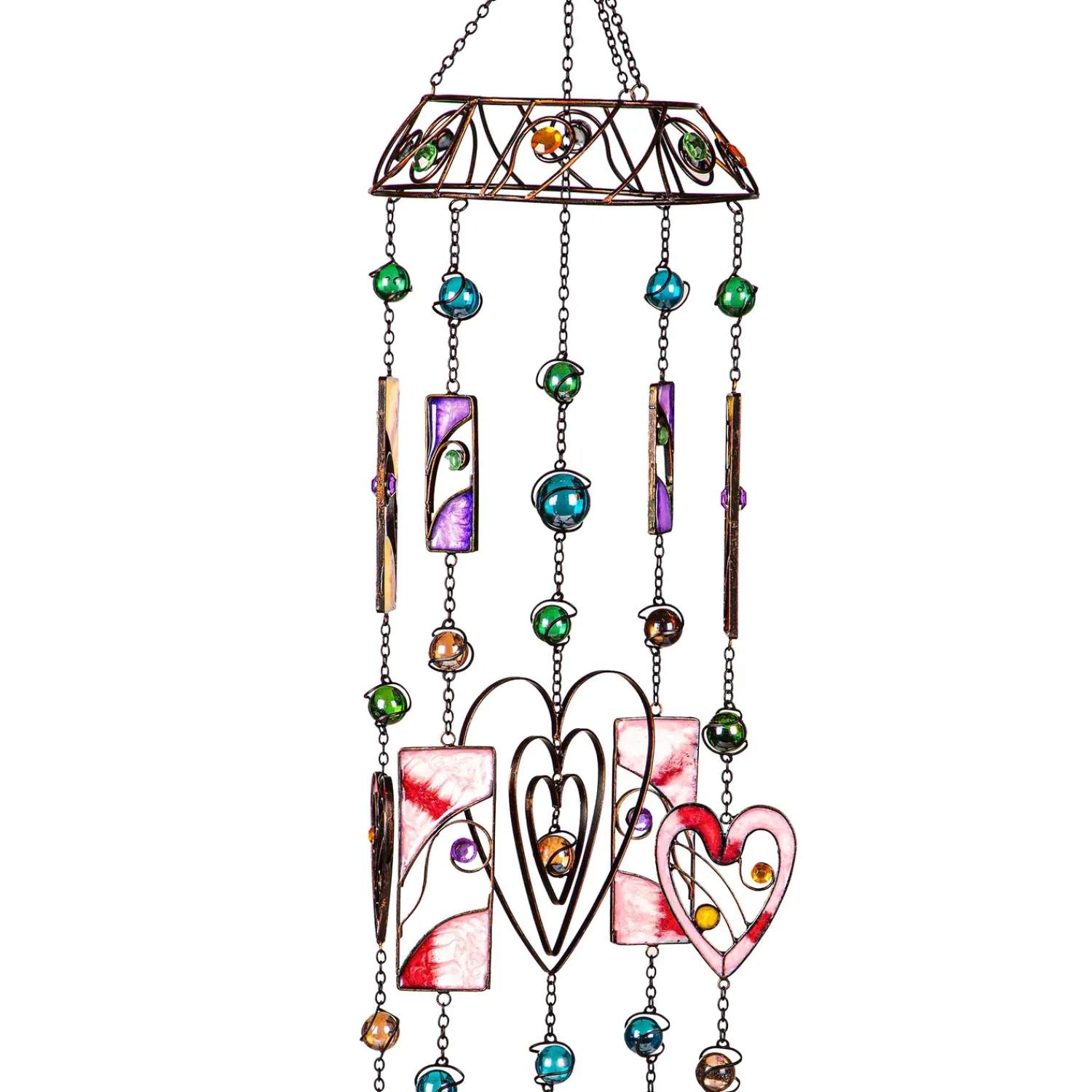 Plow & Hearth Wind Chimes & Mobiles>Hearts & Shapes Wind Chime
