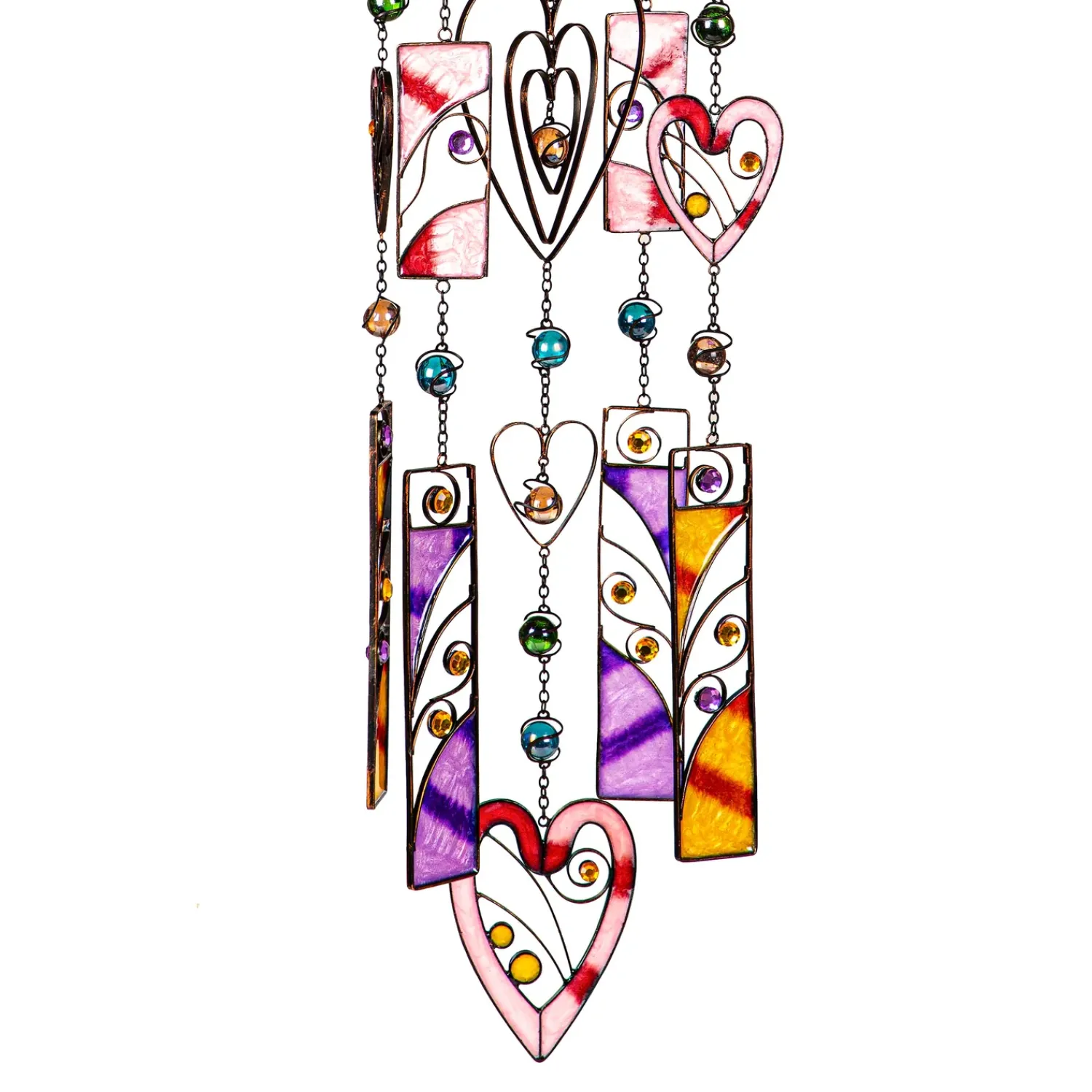 Plow & Hearth Wind Chimes & Mobiles>Hearts & Shapes Wind Chime