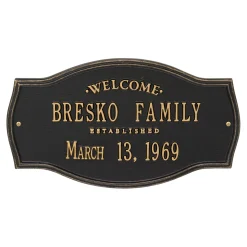 Plow & Hearth Address Signs & Wall Plaques>Heirloom Personalized Welcome Wall Plaque