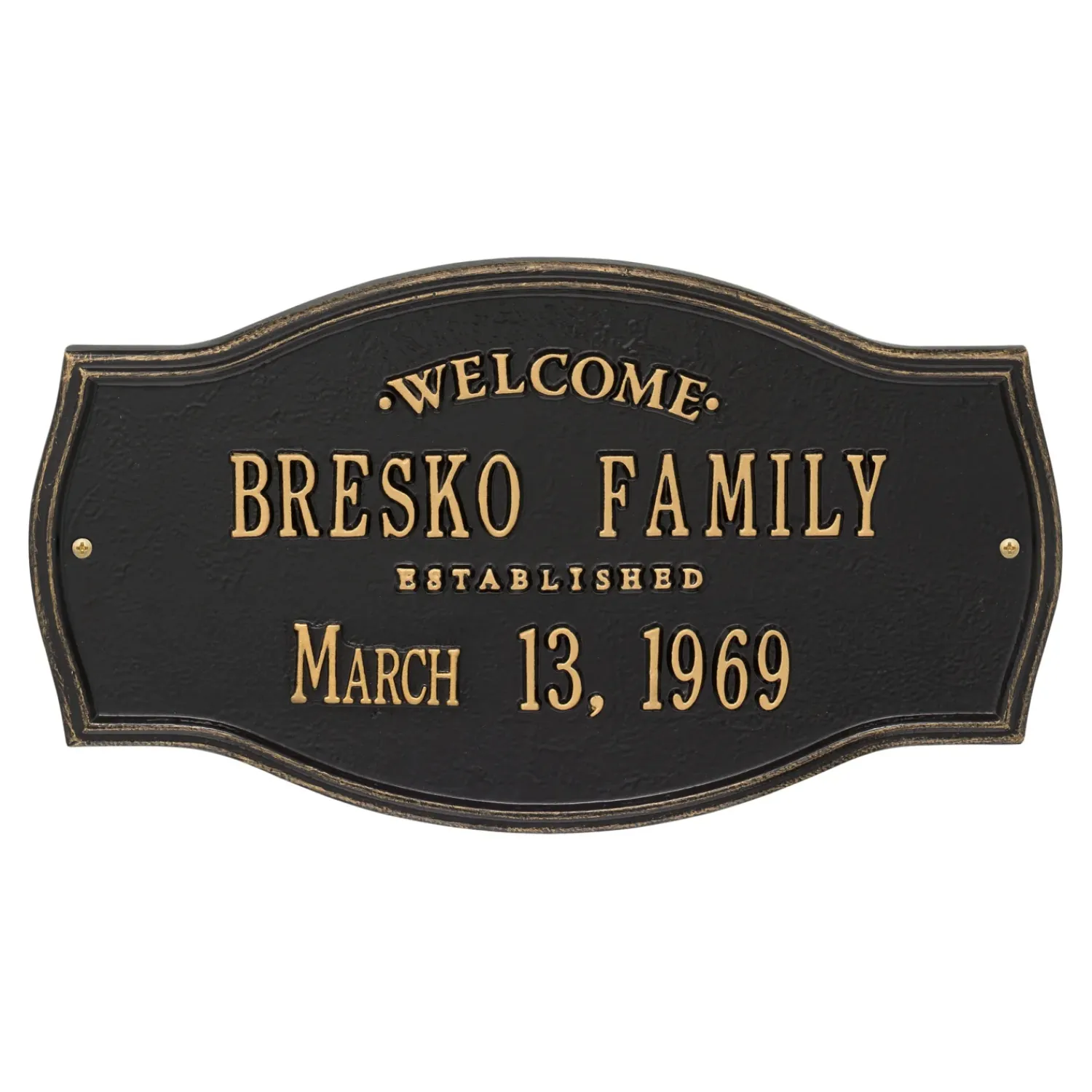 Plow & Hearth Address Signs & Wall Plaques>Heirloom Personalized Welcome Wall Plaque