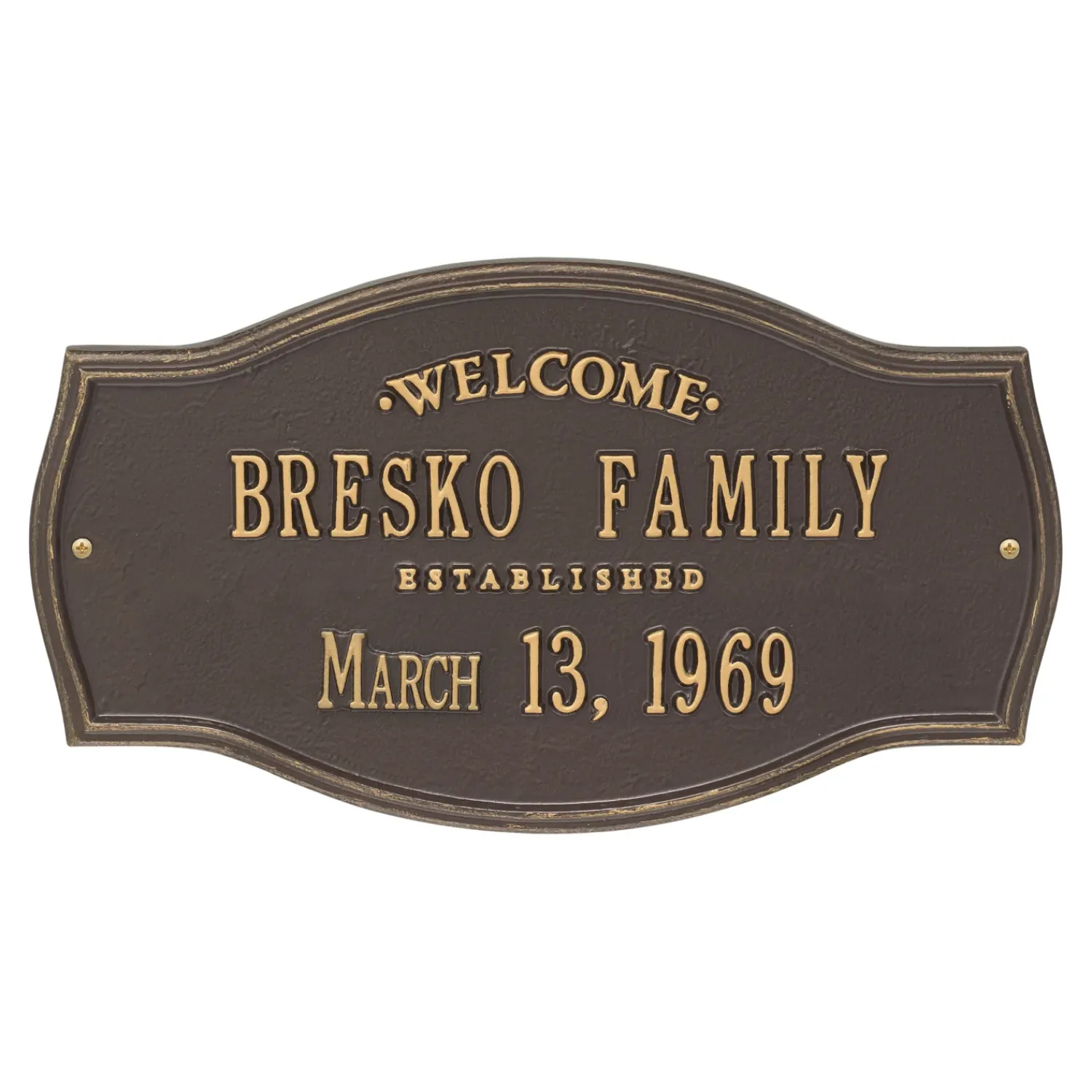Plow & Hearth Address Signs & Wall Plaques>Heirloom Personalized Welcome Wall Plaque