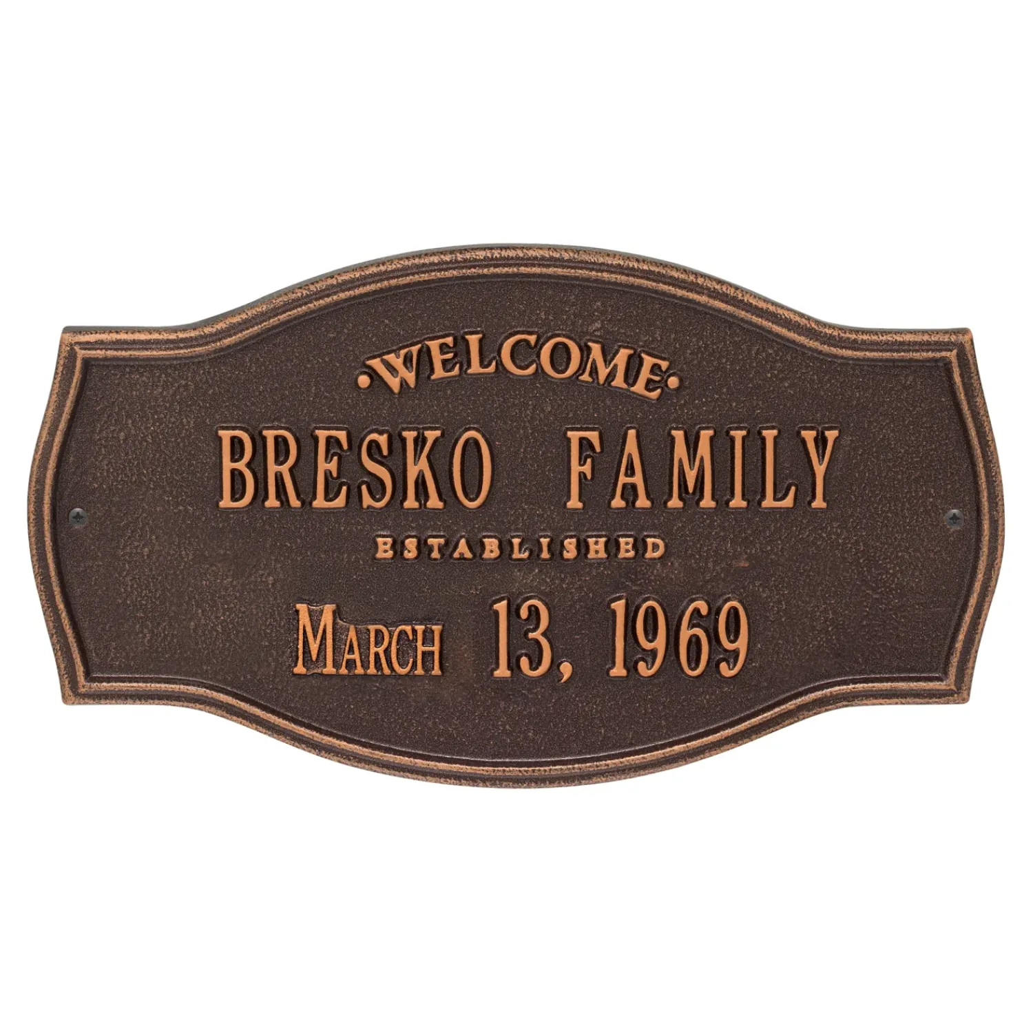 Plow & Hearth Address Signs & Wall Plaques>Heirloom Personalized Welcome Wall Plaque