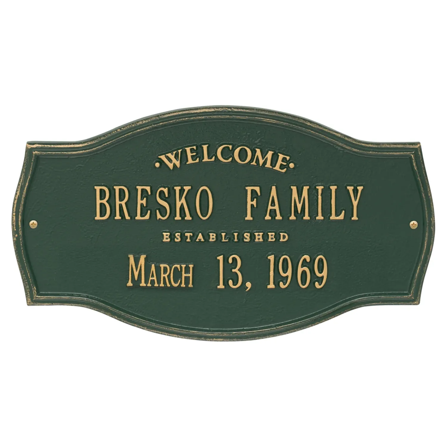 Plow & Hearth Address Signs & Wall Plaques>Heirloom Personalized Welcome Wall Plaque