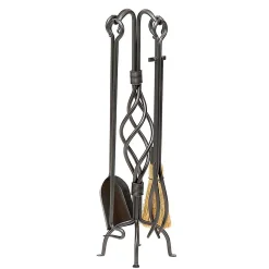 Plow & Hearth Fireplace Tool Sets>Helix Fireplace Tool Set Graphite