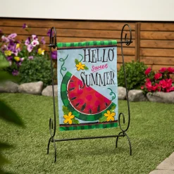 Plow & Hearth Garden Flags>Hello Sweet Summer Applique Garden Flag