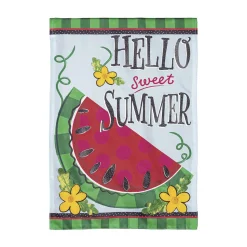 Plow & Hearth Garden Flags>Hello Sweet Summer Applique Garden Flag