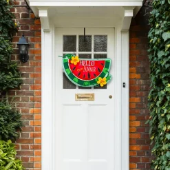 Plow & Hearth Fabric Door Hangers>Hello Sweet Summer Watermelon Estate Door Decor