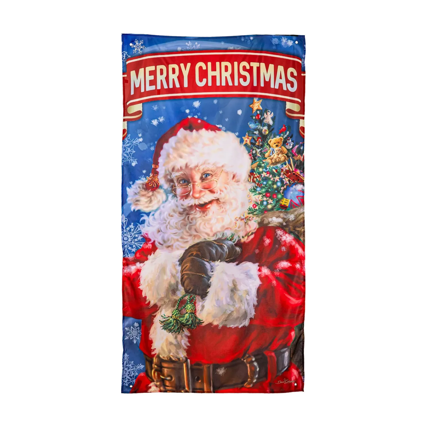 Plow & Hearth Bunting & Banners>Here Comes Santa Premium Door Cover