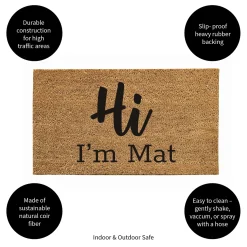 Plow & Hearth Coir Mats>Hi I'm Mat Coir Mat