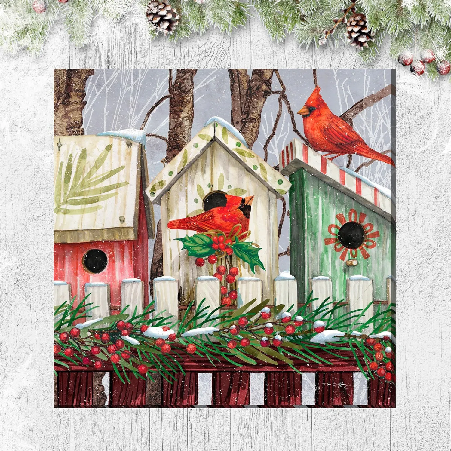 Plow & Hearth Outdoor Wall Art|Wall Art>Holiday House Indoor/Outdoor Canvas Wall Art