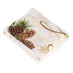 Plow & Hearth Throws & Blankets>Holiday Pine Sherpa Fleece Throw