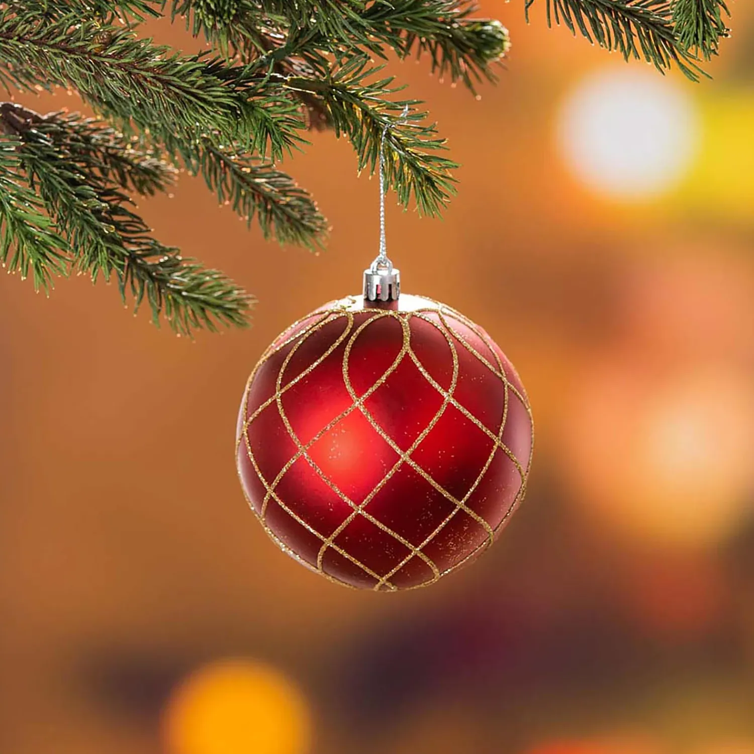 Plow & Hearth Lighted Trees & Garlands|Lighted Accents>Holiday Traditions Complete Christmas Tree Kit with 250 Lights and 140 Decorations, 7½'H
