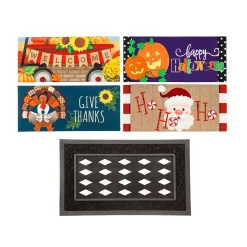 Plow & Hearth Interchangeable Mats>Holidays Sassafras Mat Set