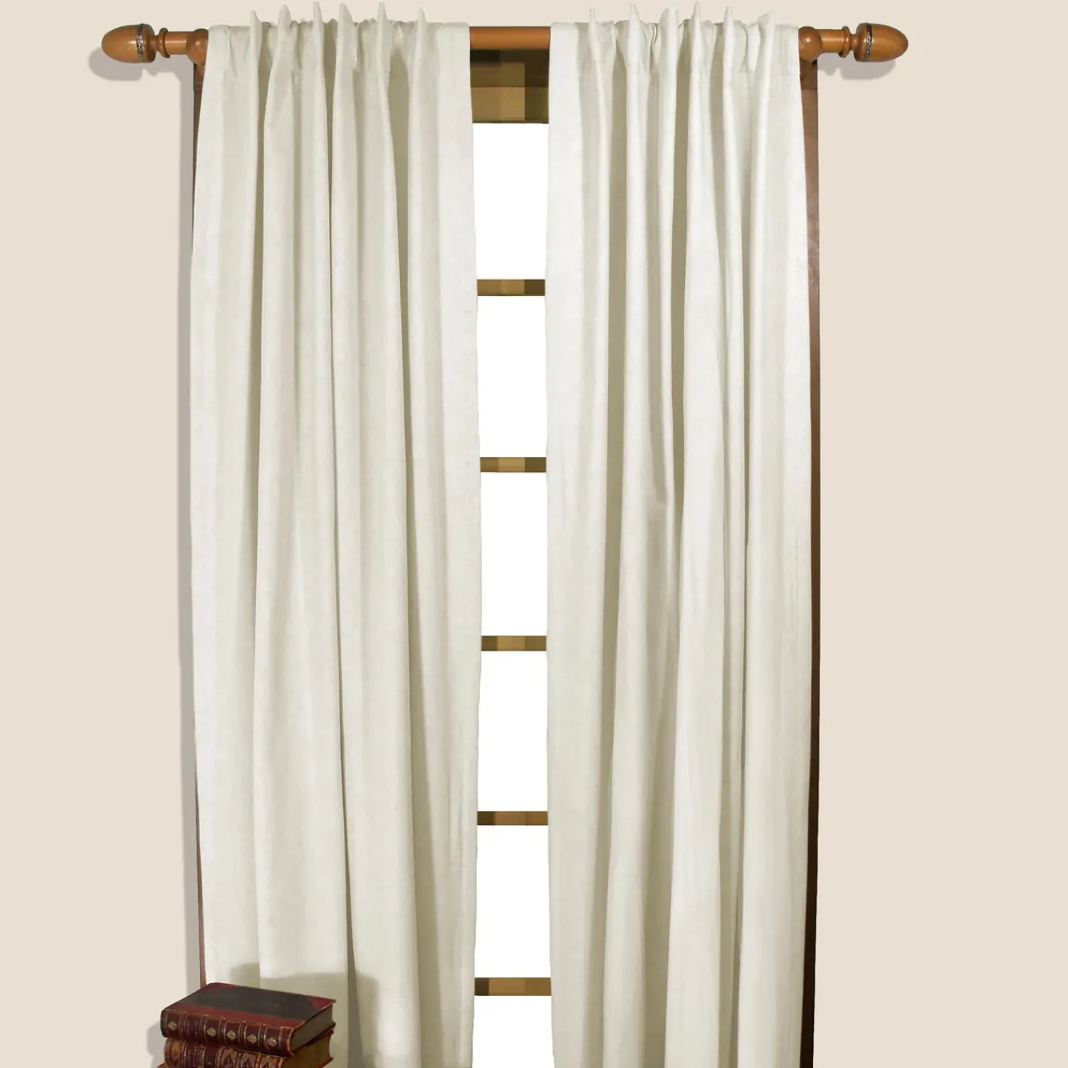 Plow & Hearth Curtain Panels>Homespun Rod-Pocket Insulated Curtain, 96"L