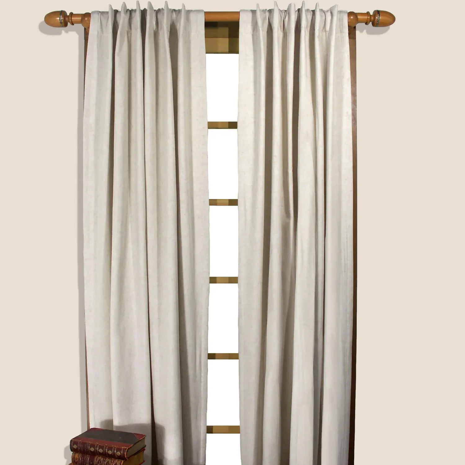 Plow & Hearth Curtain Panels>Homespun Rod-Pocket Insulated Curtain, 96"L