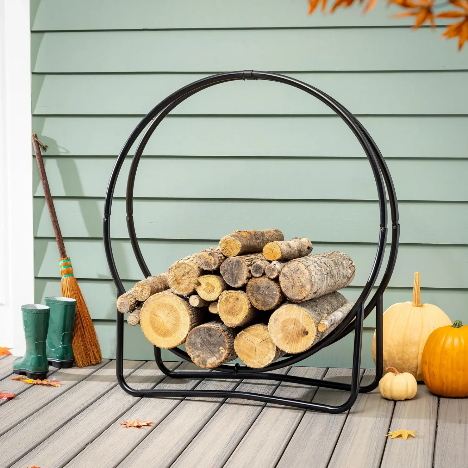 Plow & Hearth Wood Storage & Wood Racks>Hoop Style Firewood Holder
