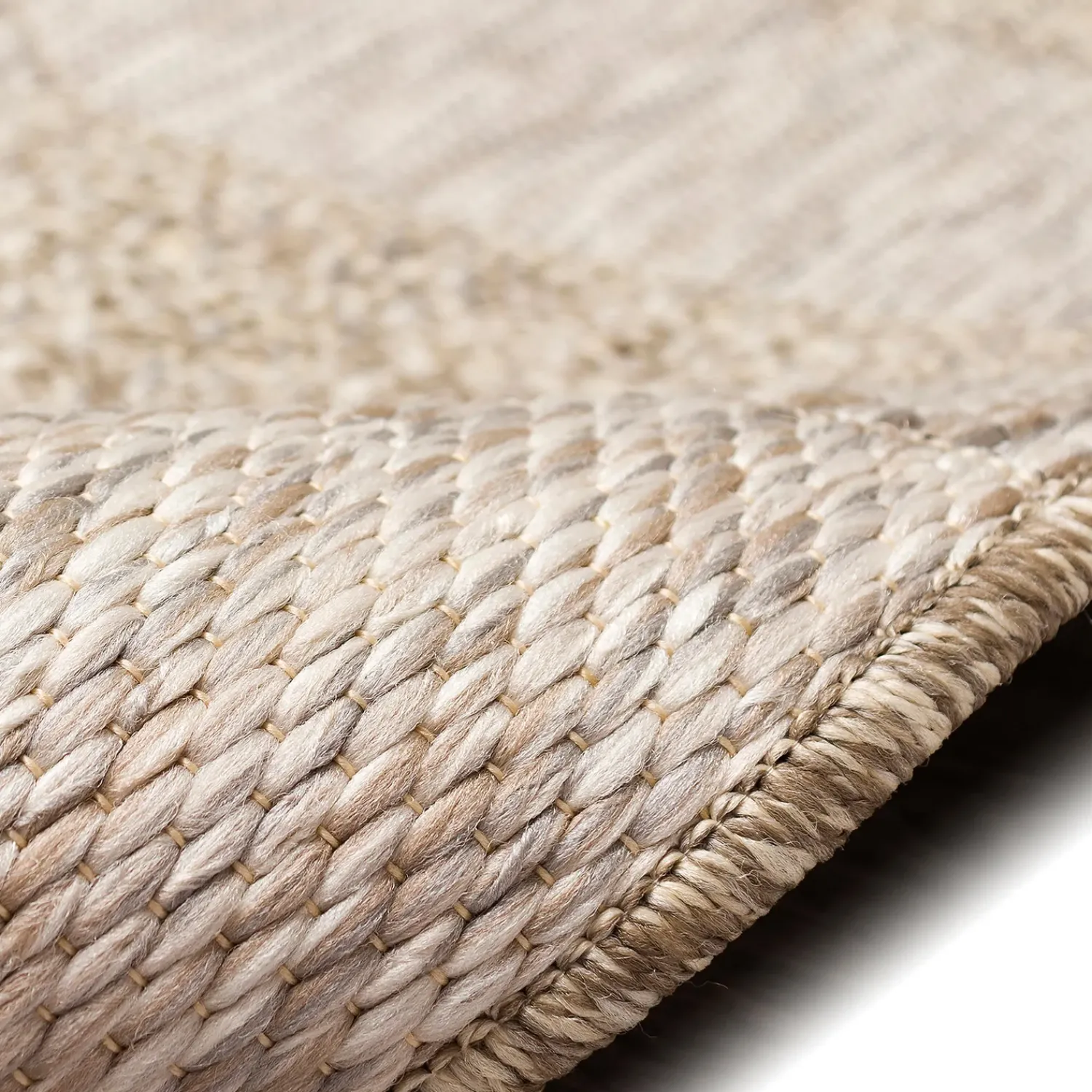 Plow & Hearth Area Rugs>Indoor/Outdoor Beachcomber Angles Rug, 5'3" x 7'3" Natural