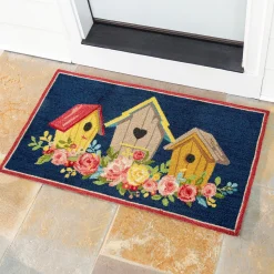 Plow & Hearth Hooked Rugs>Indoor/Outdoor Birdhouse Hooked Polypropylene Accent Rug 24"x42"