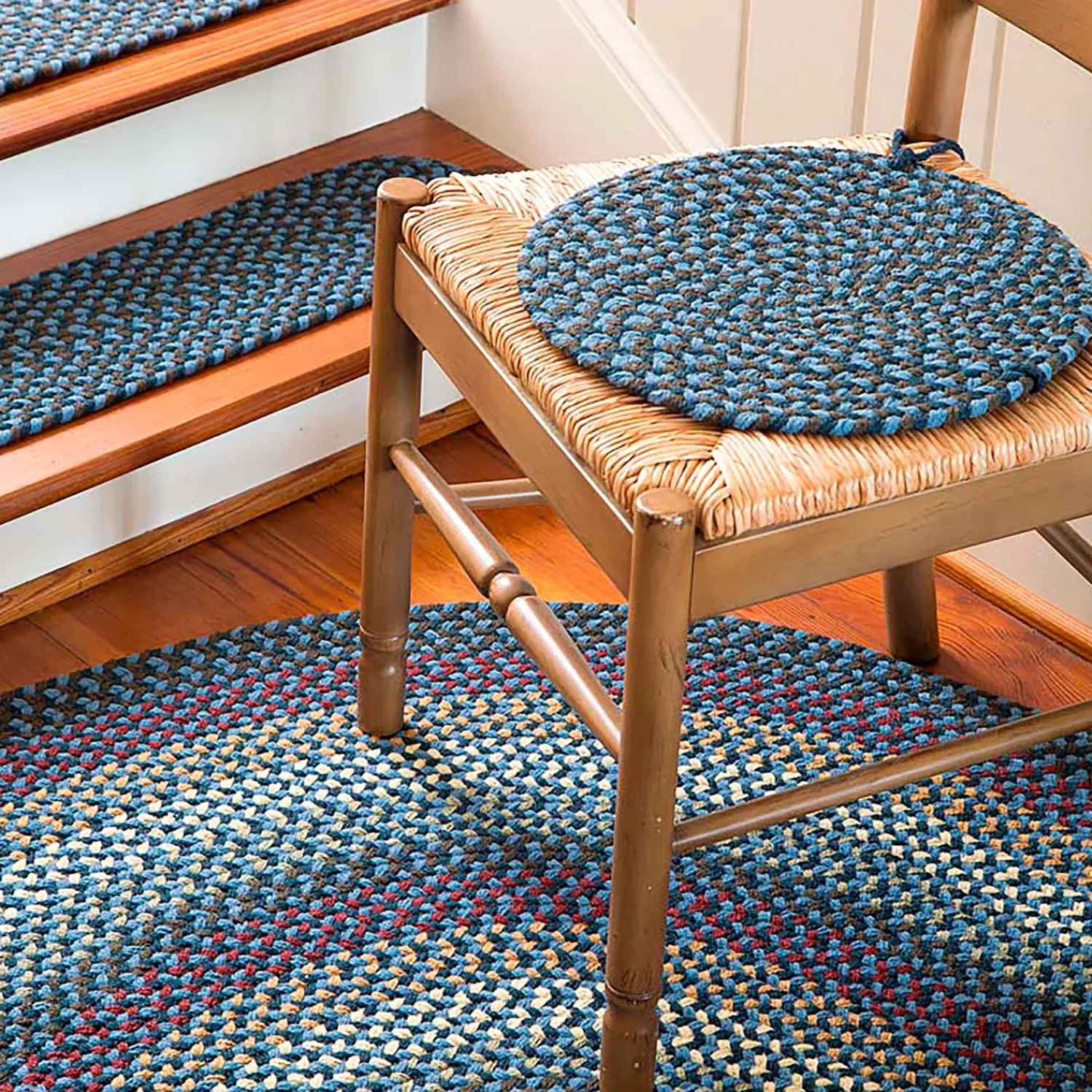 Plow & Hearth Area Rugs>Indoor/Outdoor Braided Polypro Roanoke Rug, 8' dia. Round