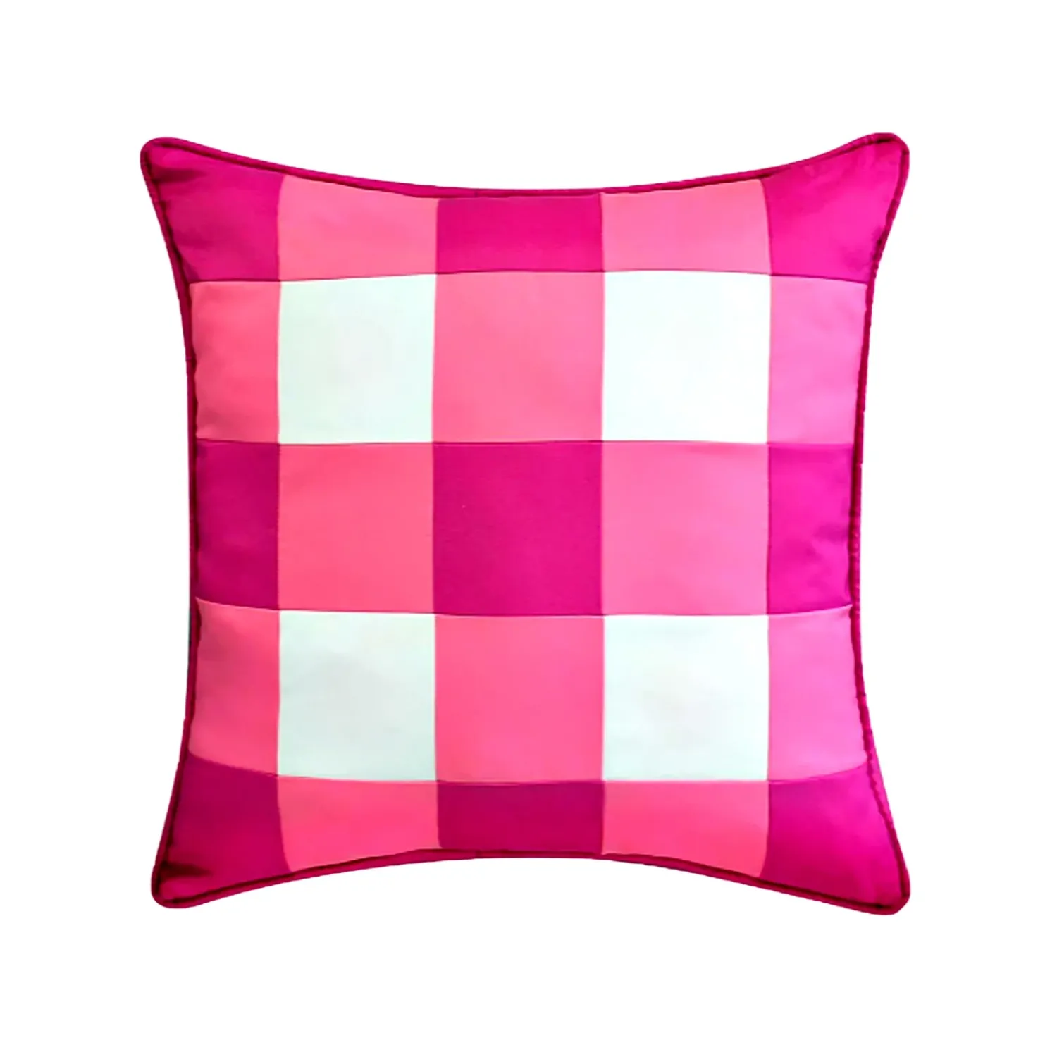 Plow & Hearth Outdoor Throw Pillows|Decorative Pillows>Indoor/Outdoor Bright Buffalo Plaid Throw Pillow