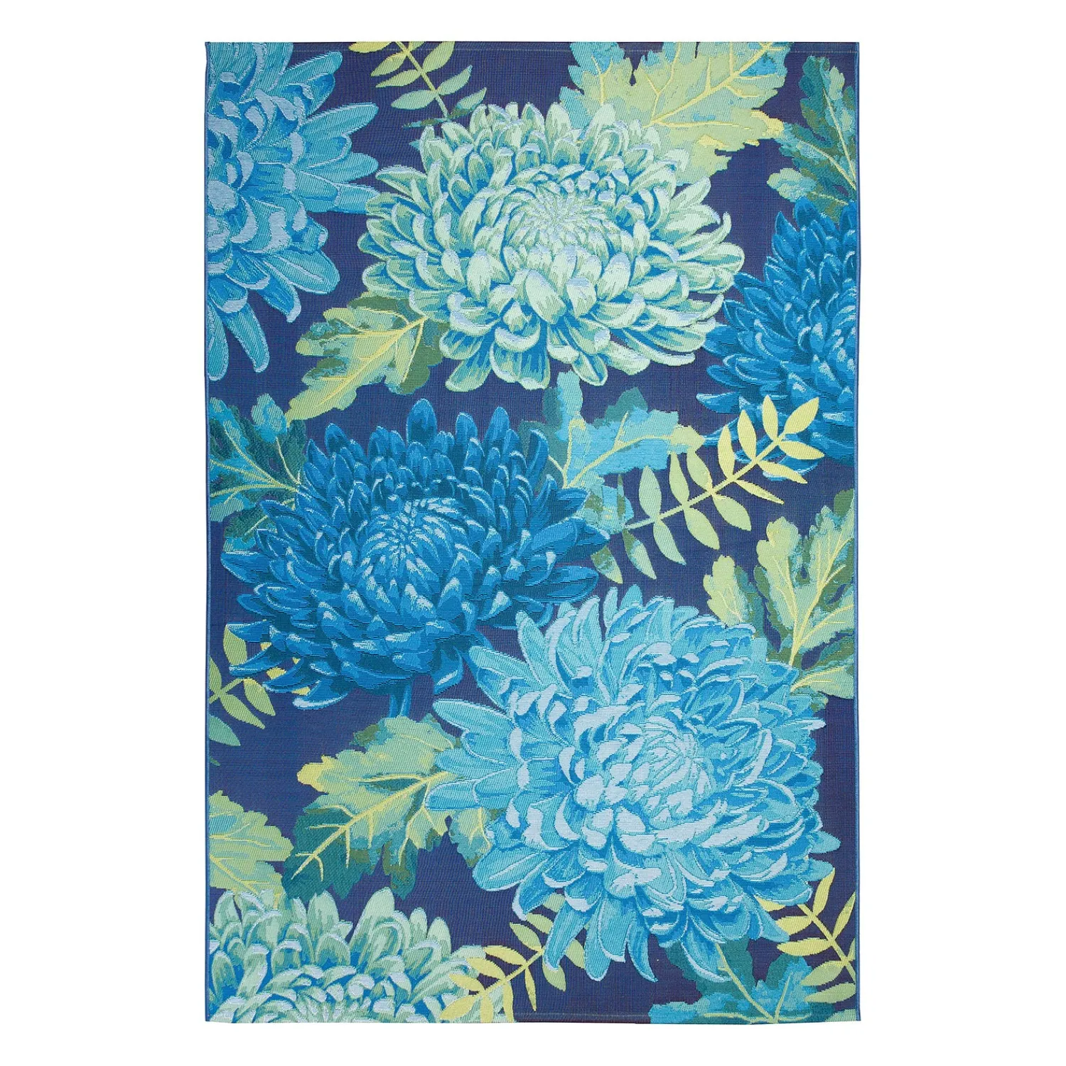 Plow & Hearth Area Rugs>Indoor/Outdoor Chrysanthemum Polypropylene Rug, 4'10" x 7'6"