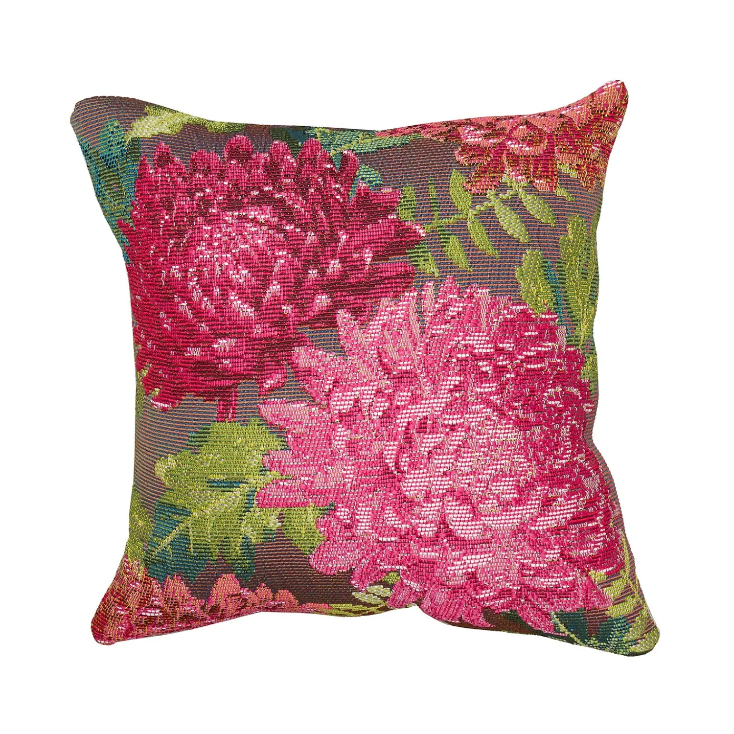 Plow & Hearth Outdoor Throw Pillows|Decorative Pillows>Indoor/Outdoor Chrysanthemum Polypropylene Throw Pillow
