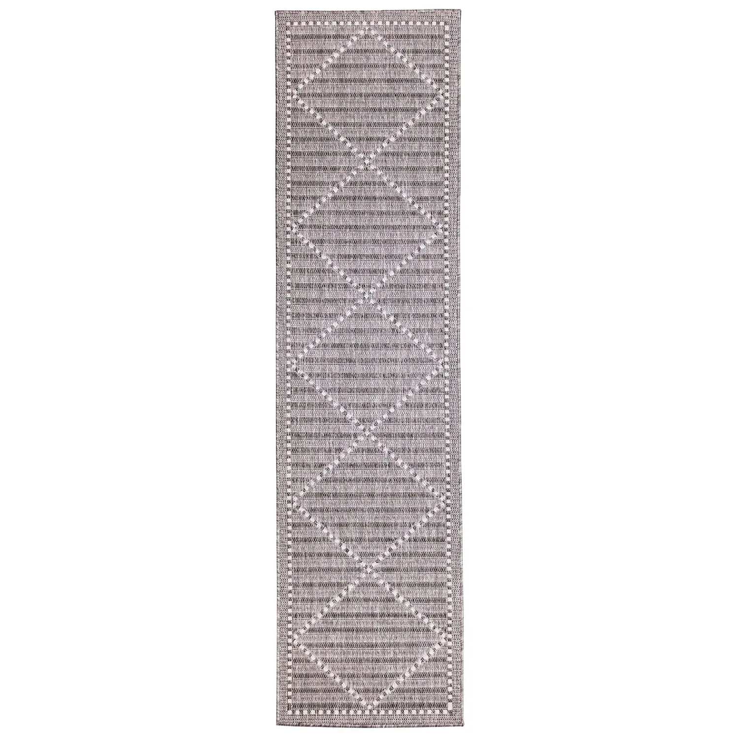 Plow & Hearth Runners>Indoor/Outdoor Diamonds Rug, 23" x 7'6" Runner