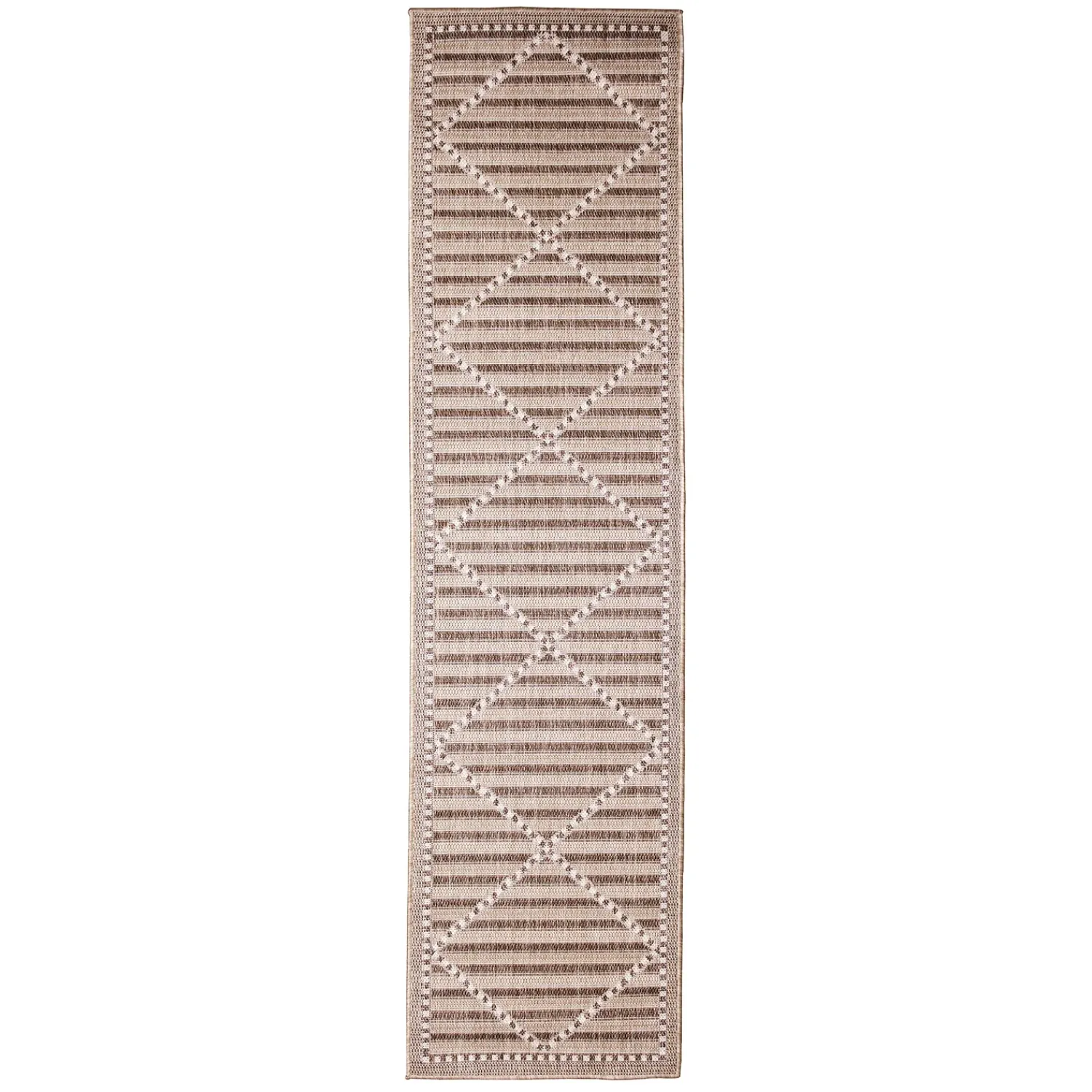 Plow & Hearth Runners>Indoor/Outdoor Diamonds Rug, 23" x 7'6" Runner