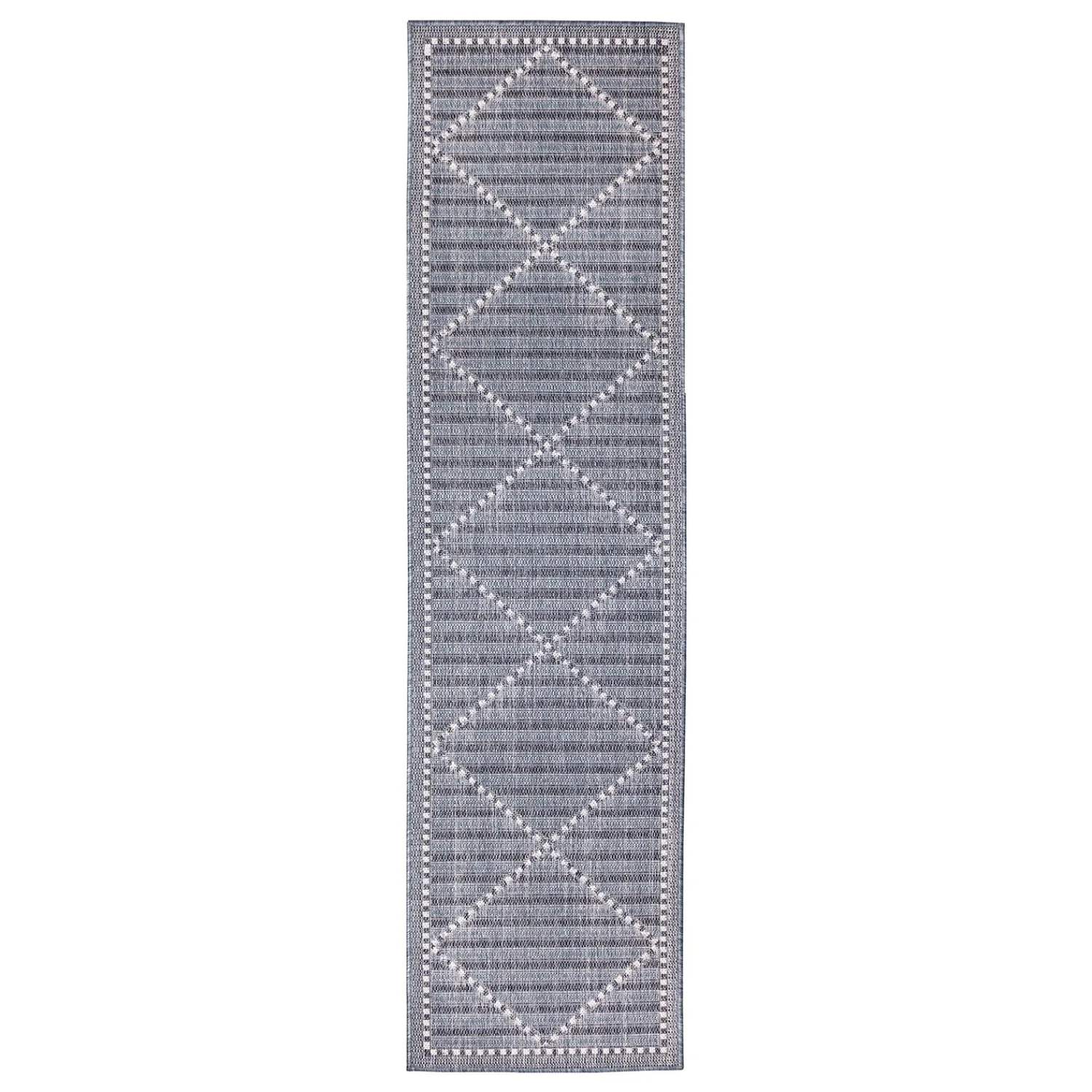 Plow & Hearth Runners>Indoor/Outdoor Diamonds Rug, 23" x 7'6" Runner
