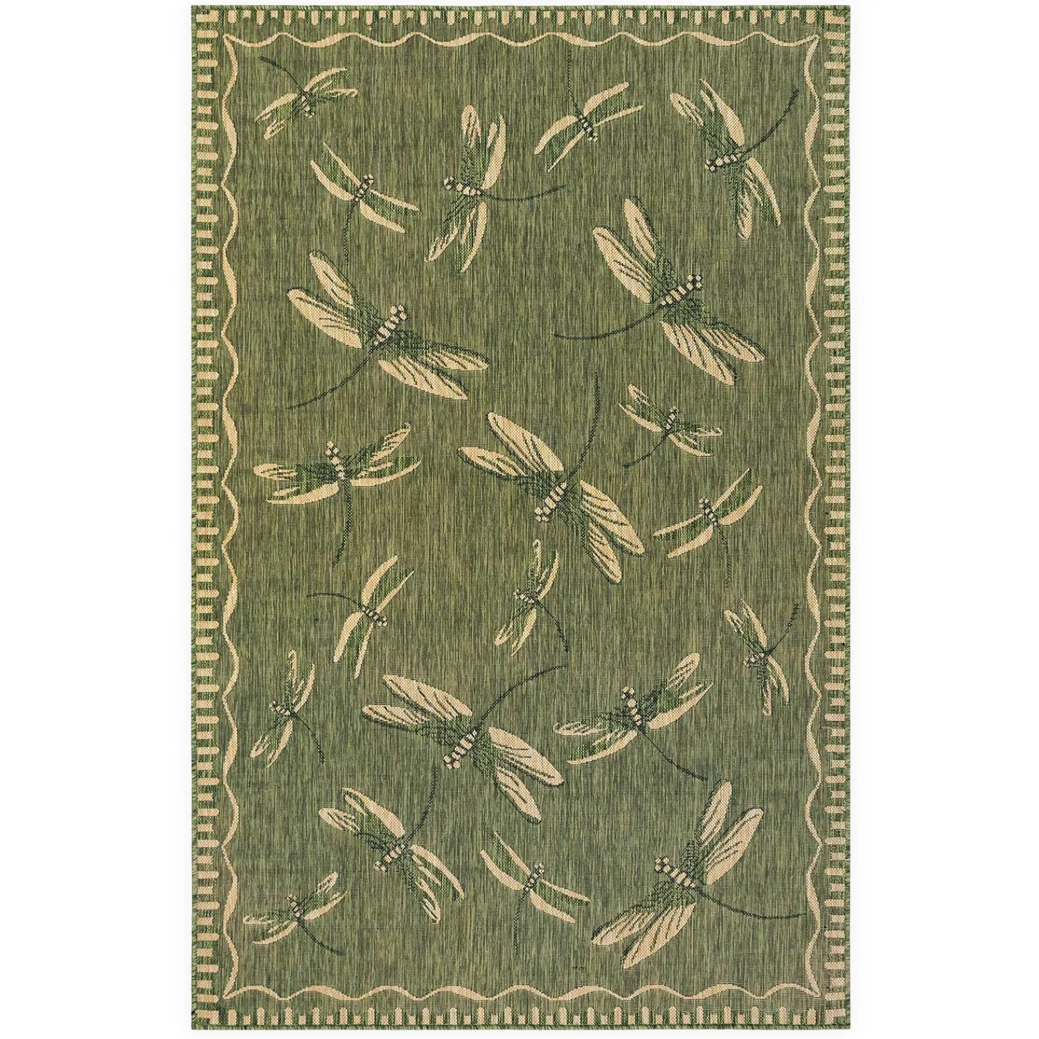 Plow & Hearth Area Rugs>Indoor/Outdoor Dragonfly Rug, 7'10" x 9'10"