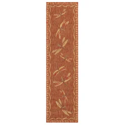 Plow & Hearth Runners>Indoor/Outdoor Dragonfly Rug, 23" x 7'6"