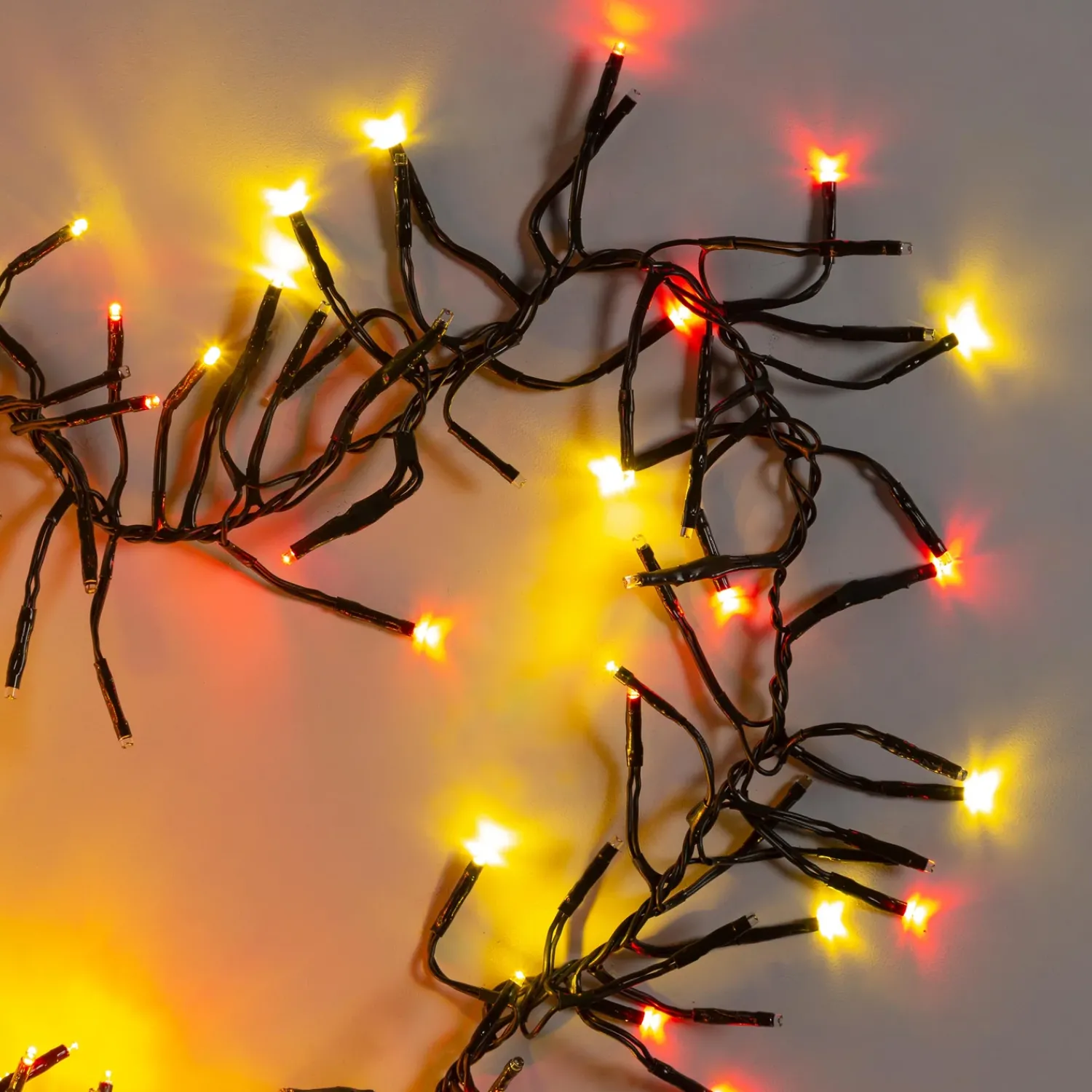 Plow & Hearth String Lights>Indoor/Outdoor Electric Cluster Lights with 1128 Multi-Color LEDs; 32'L