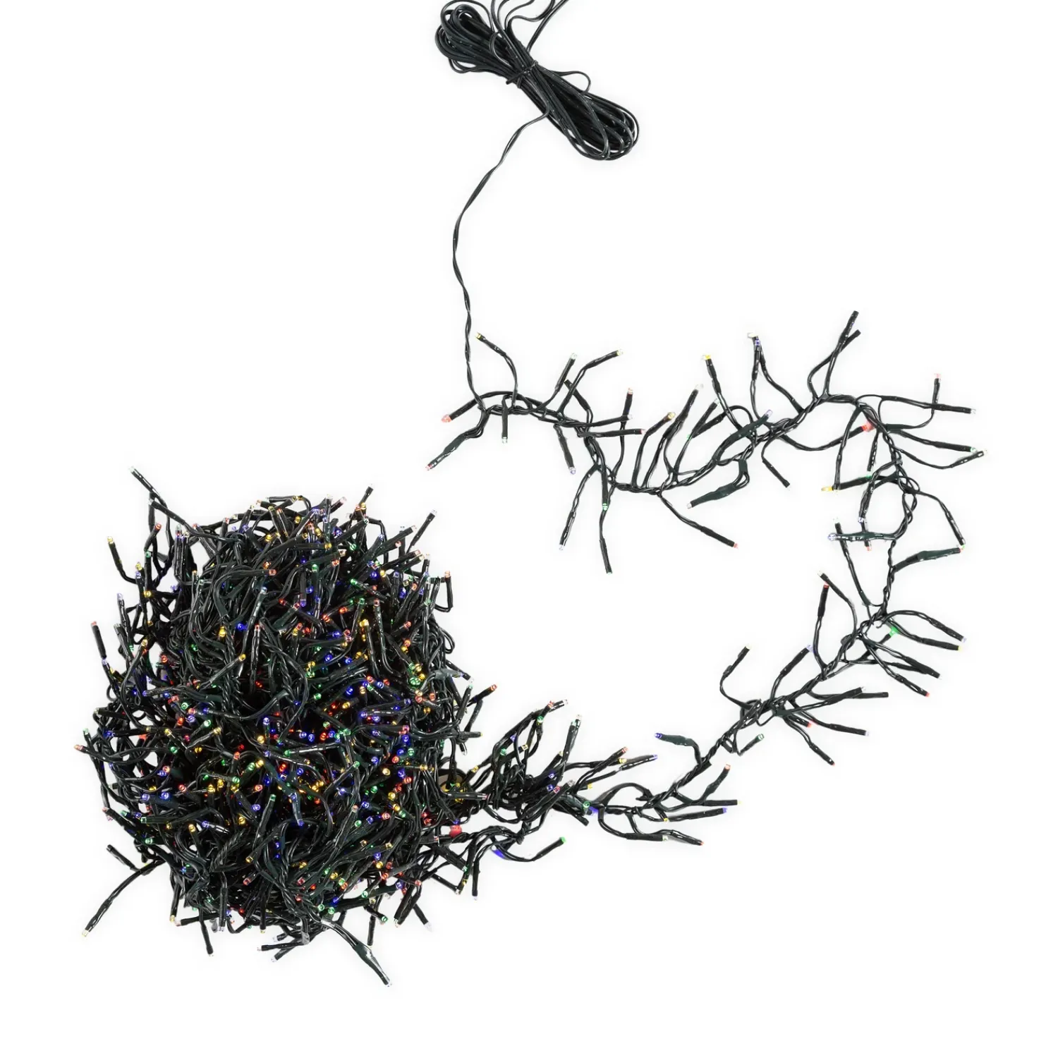 Plow & Hearth String Lights>Indoor/Outdoor Electric Cluster Lights with 1128 Multi-Color LEDs; 32'L