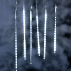 Plow & Hearth String Lights>Indoor/Outdoor Electric Icicle Chasing Lights with Cool White LEDs