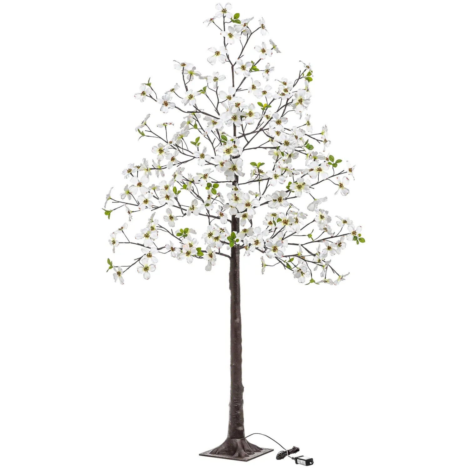 Plow & Hearth Lighted Trees & Garlands>Indoor/Outdoor Electric Lighted Faux Dogwood Tree, 6' Tall